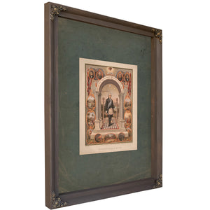 Washington as a Mason 1867 — Bourbon Framed Canvas Print | Bella Frye