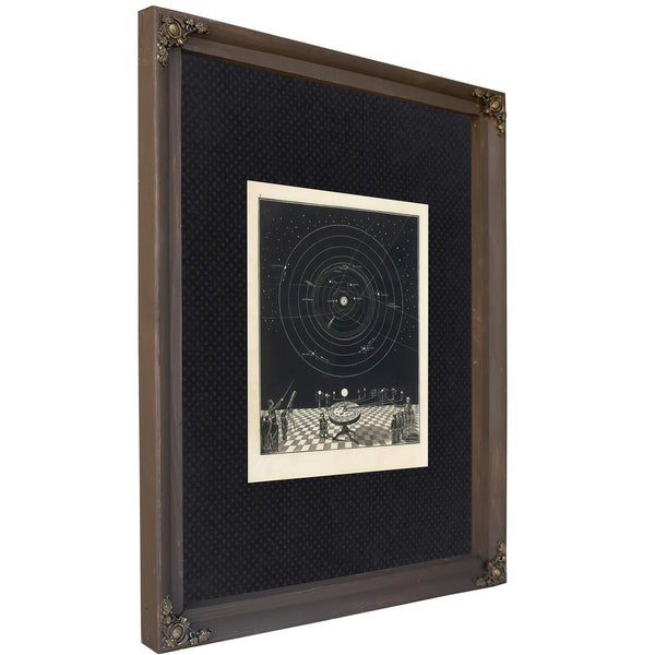 The Celestial Orrery a Lecture on the Heavenly Spheres — Bourbon Framed Canvas Print | Bella Frye