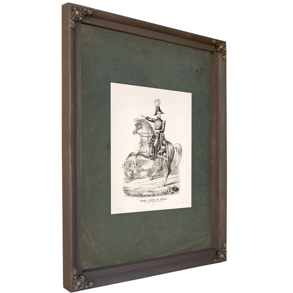 General John E Wool at the Battle of Buena Vista Febr 23 1847 1847 — Bourbon Framed Canvas Print | Bella Frye
