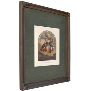 Arms of the United States of America 1864 — Bourbon Framed Canvas Print | Bella Frye