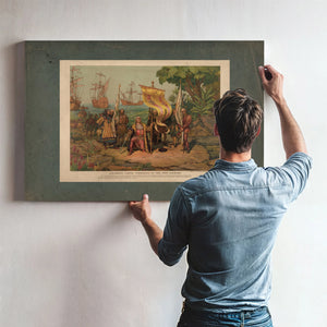 Columbus Taking Possession of the New Country 1893 — Framed Wall Art Room View | Bella Frye