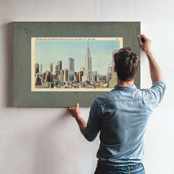 Steel Cathedral Dreams Manhattans Art Deco Ascension — Framed Wall Art Room View | Bella Frye