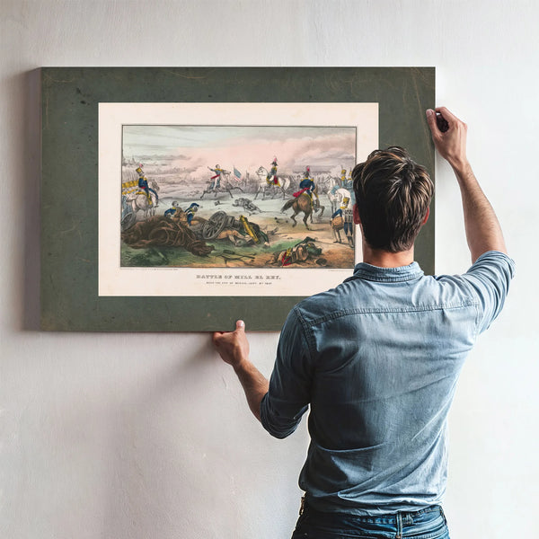 Battle of Mill El Renear the City of Mexicosept 8th 1847 1847 — Framed Wall Art Room View | Bella Frye