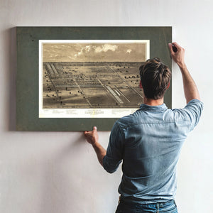 Birds Eye View of Camp Chase Near Columbus Ohio 186s — Framed Wall Art Room View | Bella Frye