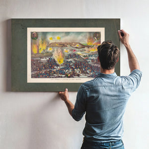 Last Charge and Capture of Port Arthur 19th Century — Framed Wall Art Room View | Bella Frye