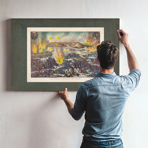 Last Charge and Capture of Port Arthur 19th Century — Framed Wall Art Room View | Bella Frye