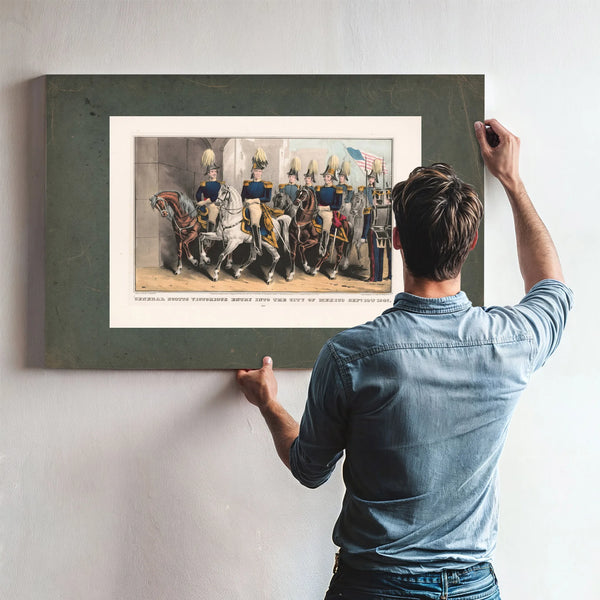 General Scotts Victorious Entry Into the City of Mexico Sept 14th 1847 1847 — Framed Wall Art Room View | Bella Frye