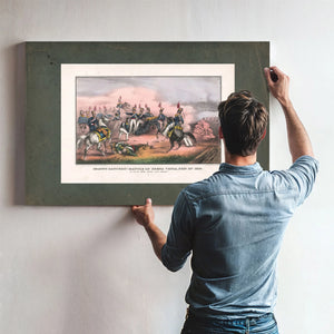 Braggs Battery_ Battle of Buena Vista Feb 23rd 1847 1847 — Framed Wall Art Room View | Bella Frye