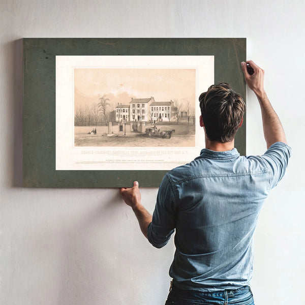 Female Seminary Nashville Tenn Barracks of the 51st Regt Ov March 1862 1862 — Framed Wall Art Room View | Bella Frye