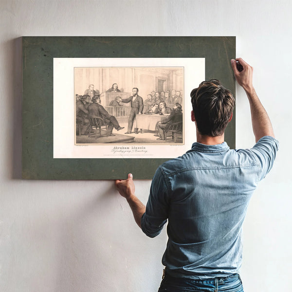 Abraham Lincoln Defending Young Armstrong 1865