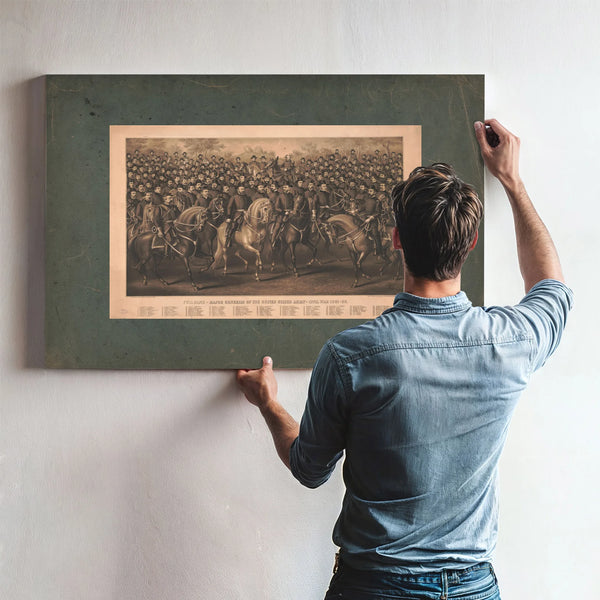 Full Rank Major Generals of the United States Army Civil War 1861 65 1887 — Framed Wall Art Room View | Bella Frye
