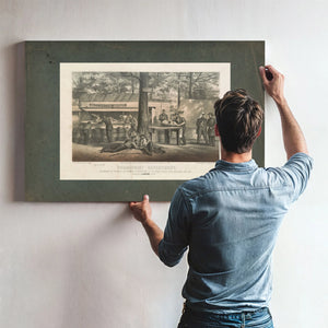 Commissary Department Encampment of the Mass 6th Regiment of Volunteers at T — Framed Wall Art Room View | Bella Frye
