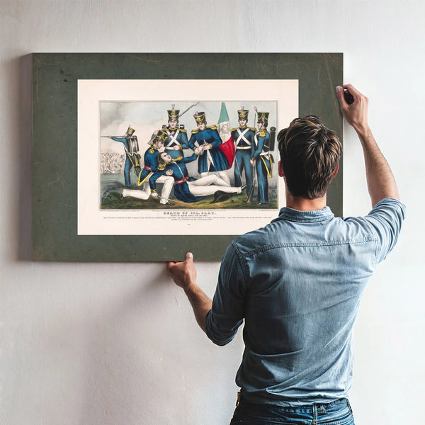 Death of Colonel Clay Battle of Buena Vista Febuary 23rd 1847 1847 — Framed Wall Art Room View | Bella Frye