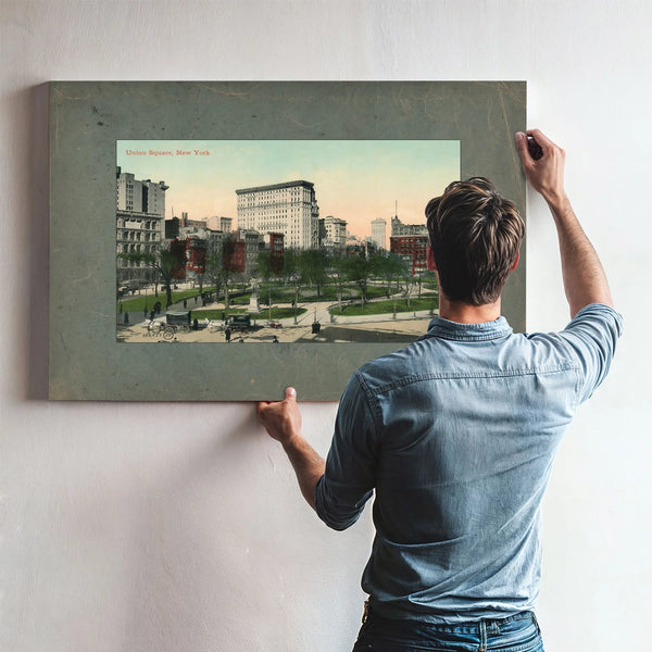 Union Square in Fading Light a Manhattan Memory Suspended in Time — Framed Wall Art Room View | Bella Frye