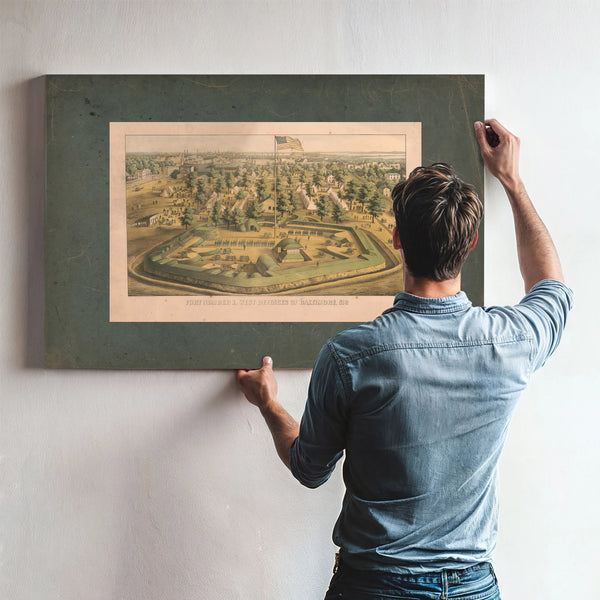 Fort Number 1 West Defences of Baltimore Md 1863 — Framed Wall Art Room View | Bella Frye