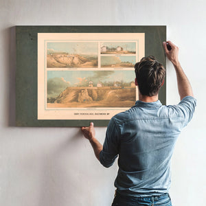 Fort Federal Hill Baltimore Md 1862 — Framed Wall Art Room View | Bella Frye