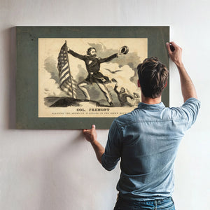 Col John C Fremont Planting the American on the Rocky Mountains 185 — Framed Wall Art Room View | Bella Frye
