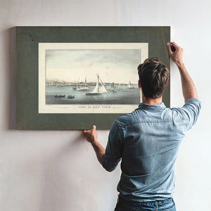 City of New York From Jersey City 1849 — Framed Wall Art Room View | Bella Frye