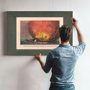 Destruction of the Rebel Monster Merrimac Off Craney Island May 11th 1862 18 — Framed Wall Art Room View | Bella Frye