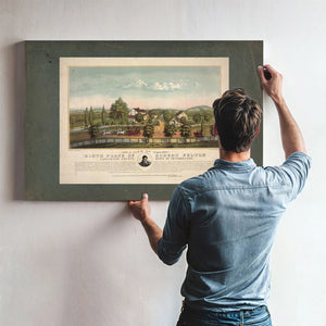 a View of the Birth Place of Robert Fulton Lancaster County State of Pennsylv — Framed Wall Art Room View | Bella Frye