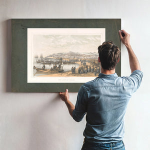 First Landing at Gorahama 1856 — Framed Wall Art Room View | Bella Frye