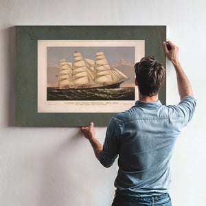 Clipper Ship Three Brothers 2972 Tons_ the Largest Sailing Ship in the World — Framed Wall Art Room View | Bella Frye