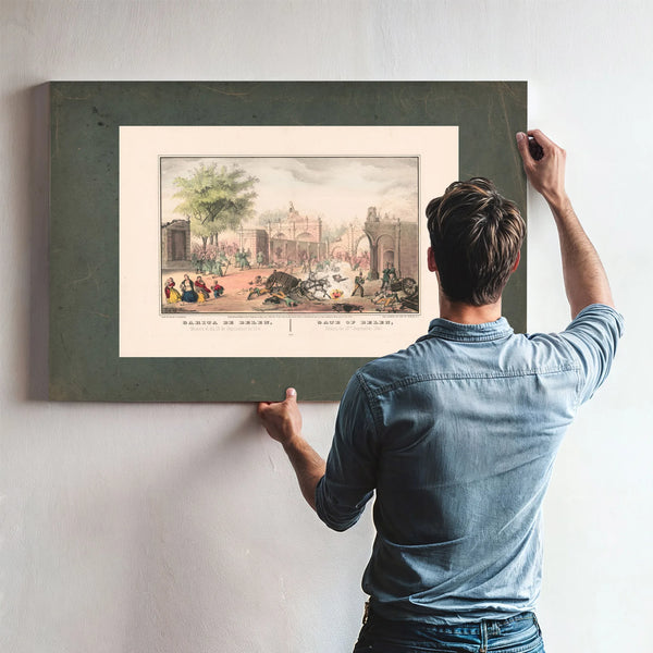 Gate of Belen_ Mexico the 13th September 1847 1847 — Framed Wall Art Room View | Bella Frye