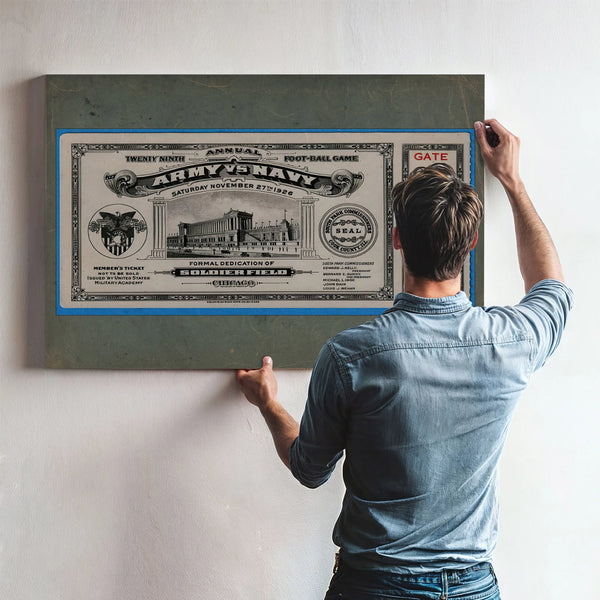 Ticket to the 1926 Army Navy Game 2 Front — Framed Wall Art Room View | Bella Frye