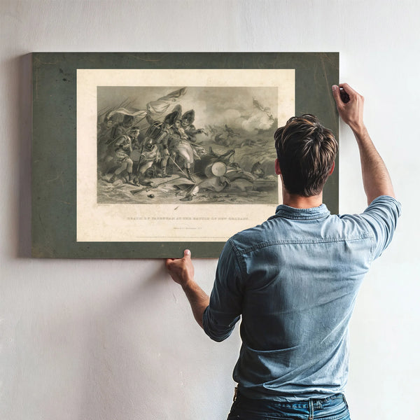 Death of Pakenham at the Battle of New Orleans 186 — Framed Wall Art Room View | Bella Frye