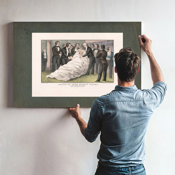 Death of John Quincy Adams at the Us Capitol Feby 23d 1848 1848 — Framed Wall Art Room View | Bella Frye