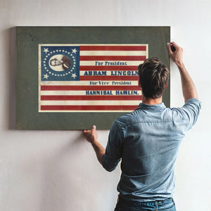 for President Abram Lincoln for Vice President Hannibal Hamlin 186 — Framed Wall Art Room View | Bella Frye