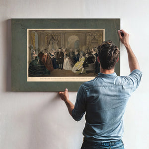 Franklins Reception at the Court of France 1778 Respectfully Dedicated to Th — Framed Wall Art Room View | Bella Frye