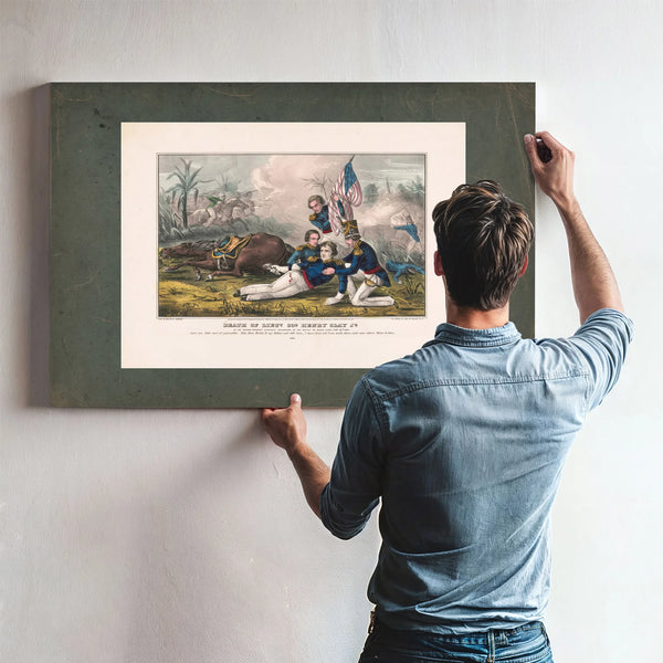 Death of Lieut Col Henry Clay Jr of the Second Regiment Kewntucky Volunteers — Framed Wall Art Room View | Bella Frye