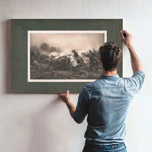 Charging the Guns 1891 — Framed Wall Art Room View | Bella Frye