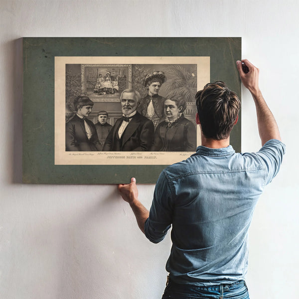 Jefferson Davis and Family 189 — Framed Wall Art Room View | Bella Frye