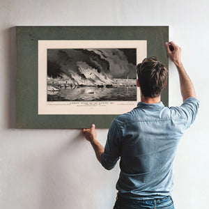 Great Fire at St Louis Mo Thursday Night May 17th 1849 — Framed Wall Art Room View | Bella Frye