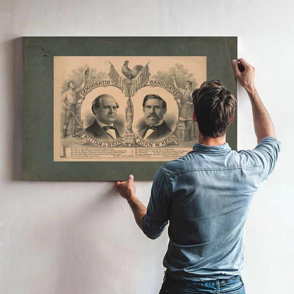 Democratic Candidates William J Bryan John W Kern 198 — Framed Wall Art Room View | Bella Frye