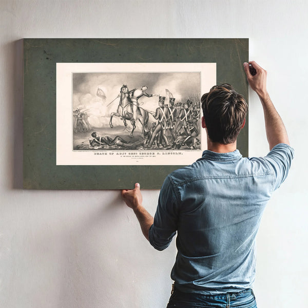 Death of Adjutant General George S Lincoln 1847 — Framed Wall Art Room View | Bella Frye