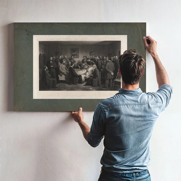 Death of Lincoln 1875 — Framed Wall Art Room View | Bella Frye