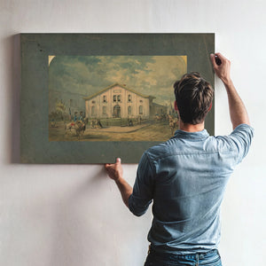 Armory of First City Troop Escorted Washington and Every President Since 186 — Framed Wall Art Room View | Bella Frye