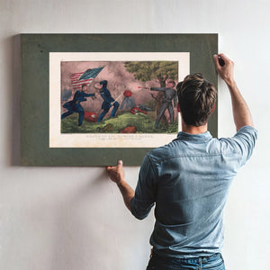 Death of Col Edward D Baker_ at the Battle of Balls Bluff Near Leesburg Va O — Framed Wall Art Room View | Bella Frye