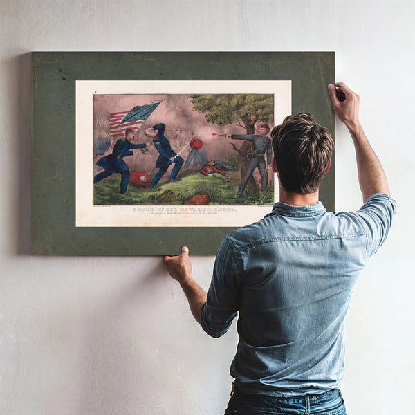 Death of Col Edward D Baker_ at the Battle of Balls Bluff Near Leesburg Va O — Framed Wall Art Room View | Bella Frye