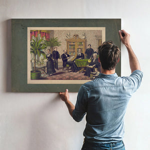 James Garfield and Family in Library 1882 — Framed Wall Art Room View | Bella Frye