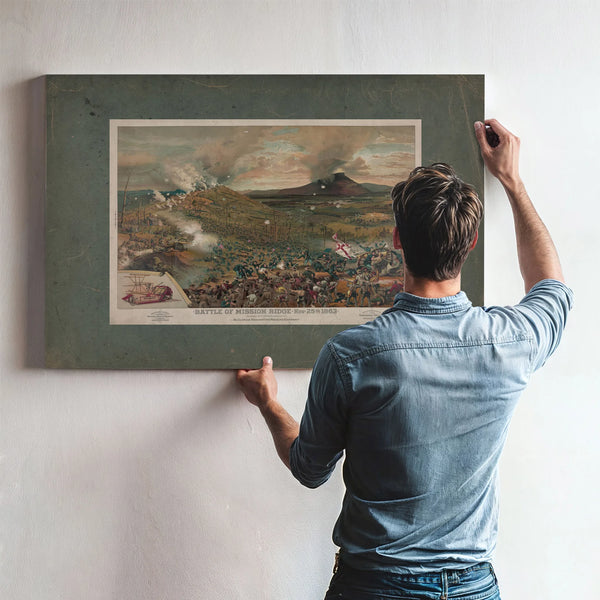 Battle of Mission Ridge Nov 25th 1863 1886 — Framed Wall Art Room View | Bella Frye