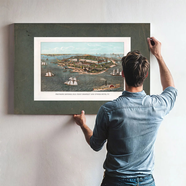 Fortress Monroe Old Point Comfort and Hygeia Hotel Va 1861 — Framed Wall Art Room View | Bella Frye