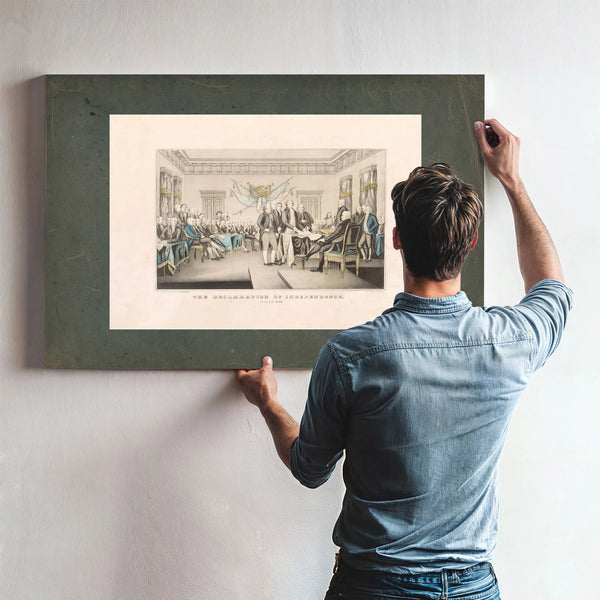 Declaration of Independence July 4th 1776 1835 1856 — Framed Wall Art Room View | Bella Frye