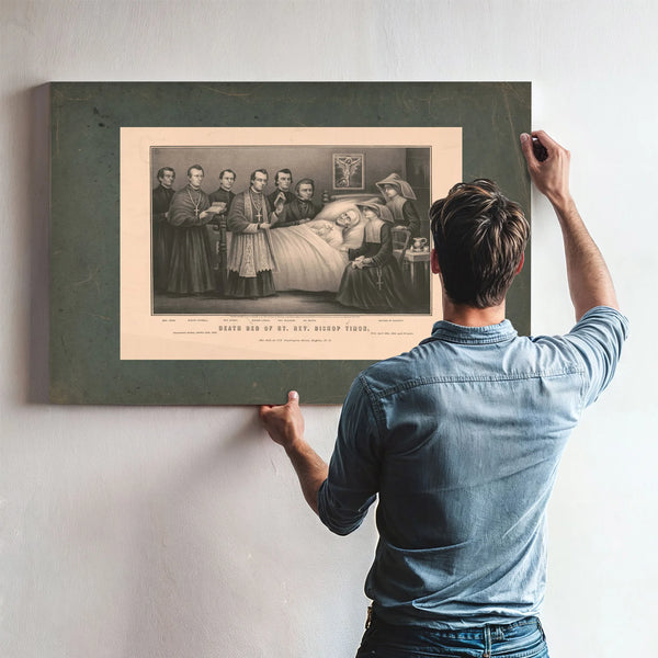 Death Bed of Rt Rev Bishop Timon 19th Century — Framed Wall Art Room View | Bella Frye