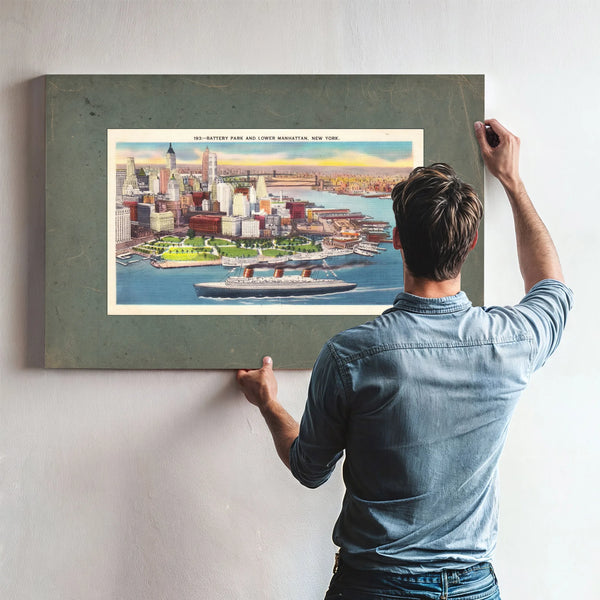 Harbor of Ambition Lower Manhattans Gilded Gateway — Framed Wall Art Room View | Bella Frye
