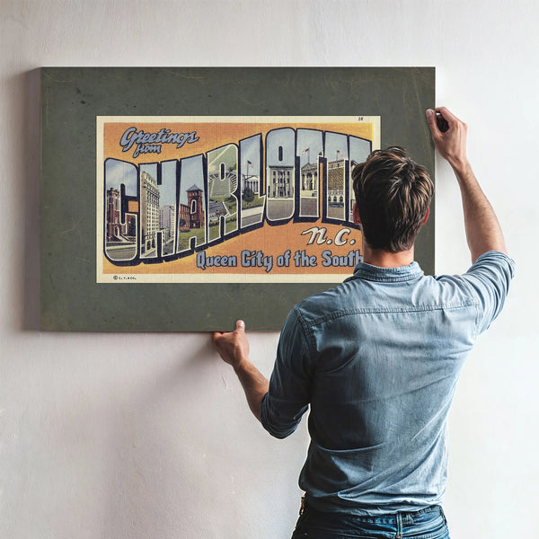 North Carolina Charlotte — Framed Wall Art Room View | Bella Frye