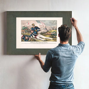 Death of Colonel Pierce M Butler of the South Carolina Palmetto Regiment at — Framed Wall Art Room View | Bella Frye